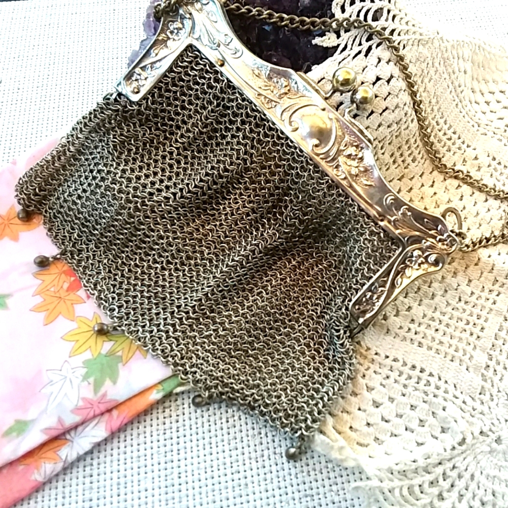 German Silver Mesh Purse